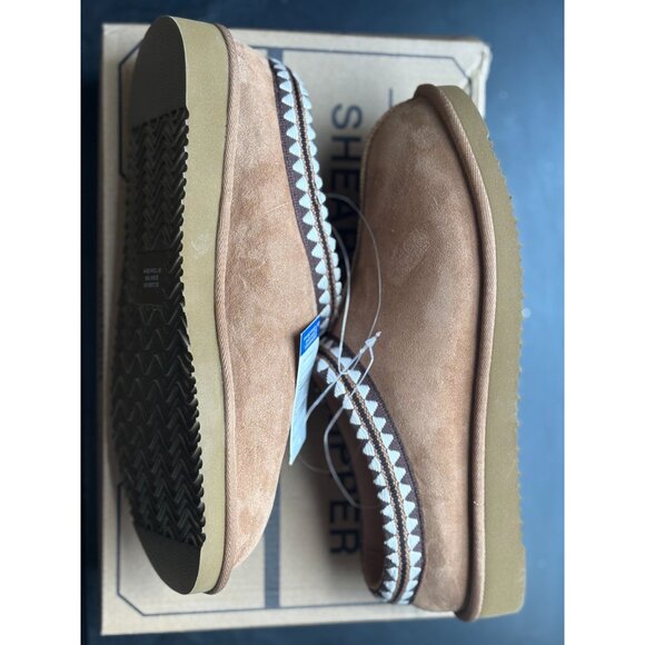 Kirkland Signature Unisex Shearling Slipper Tan Havane 9 - Picture 7 of 8